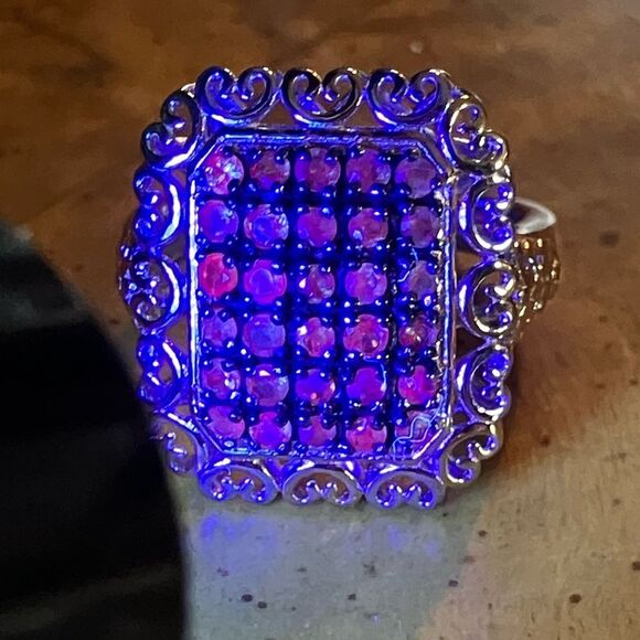 Natural Alexandrite Sterling Silver Ring Size 6 - Picture 3 of 11